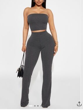 Ribbed High-Waist Pant set